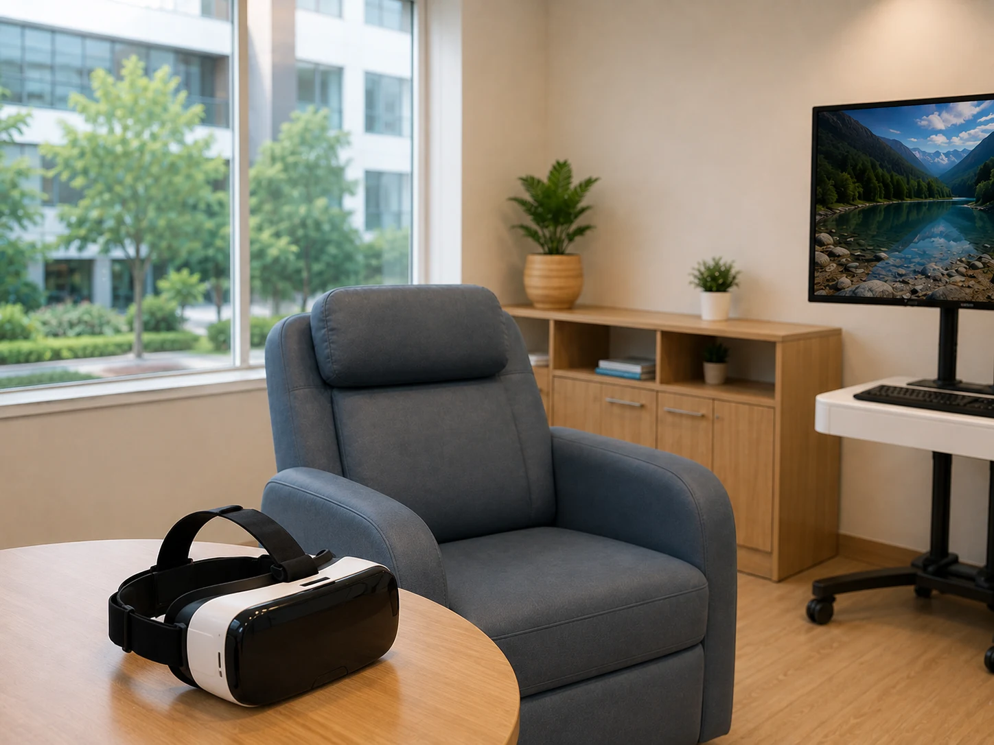 Patient engaged in a guided VR therapy session at Athma Rehabilitation Centre